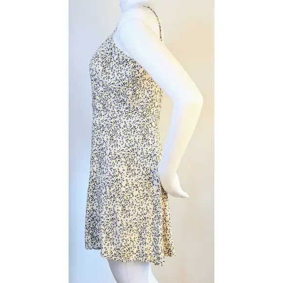 Calvin Klein Skater Minidress Sundress Medium Beige Black Leopard Print NEW - Picture 7 of 12
